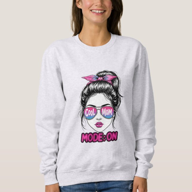 Sweatshirt Mode Maman Cool Activé – Design Amusant et Branché (Devant)