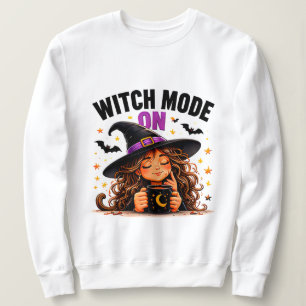 Sweatshirt Mode Sorcière Activé Amoureux du Café Mignon Hallo