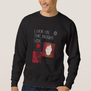 Sweatshirt Mode streetwear de culture pop gothique rouge et b