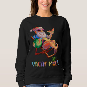 Sweatshirt Mode Vacay Père Noël En Juillet Hawaïen