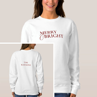 Sweatshirt Moderne Classique Famille de Typographie Noël