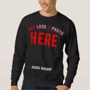 SWEATSHIRT MODERNE ET MODERNE PERSONNALISABLE NOIR VÉRIFIÉ
