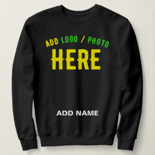 SWEATSHIRT MODERNE ET MODERNE PERSONNALISABLE NOIR VÉRIFIÉ