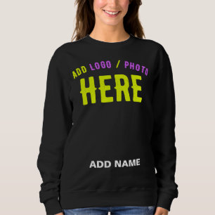 SWEATSHIRT MODERNE ET MODERNE PERSONNALISABLE NOIR VÉRIFIÉ