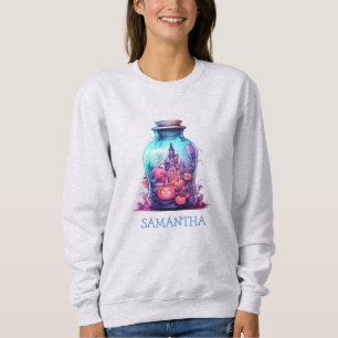 Sweatshirt Moderne pastel bleu et rose pastel fête d'Hallowee