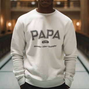 Sweatshirt Moderne Simple Bold Typographie Papa