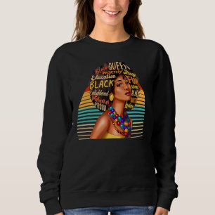 Sweatshirt Mois de l'histoire des Noirs Rétro Femme africaine