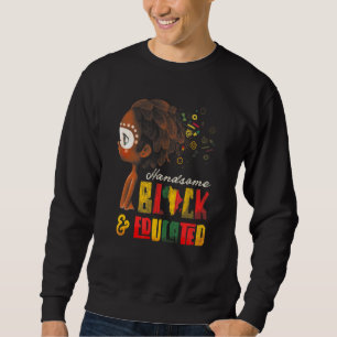 Sweatshirt Mois de l'histoire noire Africain Afro beau Noir &