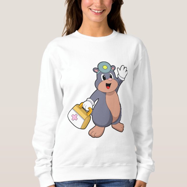 Sweatshirt Mole as Nurse with First aid kit.PNG (Devant)