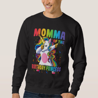 Sweatshirt Momma De L'Anniversaire Princesse Dabbing Unicorn 