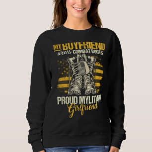 Sweatshirt Mon ami Porte Des Bottes De Combat Militaire Girlf