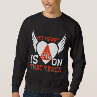 Sweatshirt Mon cœur est sur cette piste Athlétisme