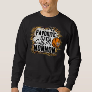 Sweatshirt Mon Joueur Favori M'Appelle Maman Basketball Moth