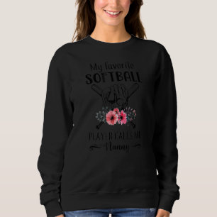 Sweatshirt Mon Joueur préféré de softball m'appelle mère noun