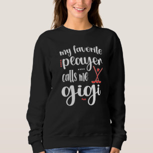 Sweatshirt Mon Joueur préféré m'appelle Gigi Ice Hockey Gigi
