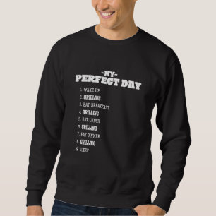 Sweatshirt Mon jour parfait Grillades Week-end Rest Day
