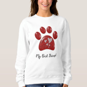 Sweatshirt Mon meilleur Amoureux des animaux Bright Red Empre