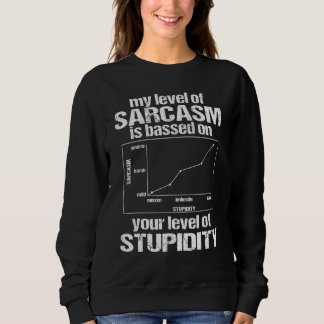Sweatshirt Mon Niveau De Sarcasme Est Basé Sur Votre Niveau D
