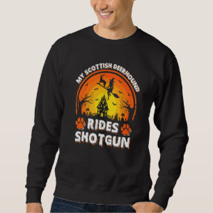 Sweatshirt Mon Scottish Deerhound Chien Monte Sorcière Fusil 