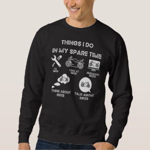 Sweatshirt Mon temps de rechange Vélo équitation Roue Motocro