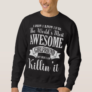 Sweatshirt Monde La Fille La Plus Awesome ami Funny Fier Coup