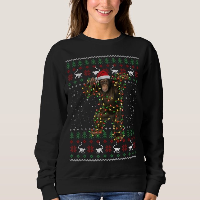 Sweatshirt Monkey Ugly Christmas Sweater (Devant)
