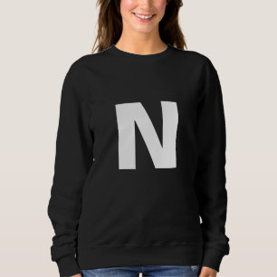 Sweatshirt Monogramme de lettre initiale moderne élégant tend