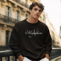 Monogramme de nom noir et blanc personnalisé uniqu