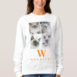 Sweatshirt Monogramme photo pour animaux de collège Amoureu