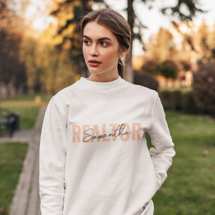 Sweatshirt Monogramme rose pâle de l'agent immobilier