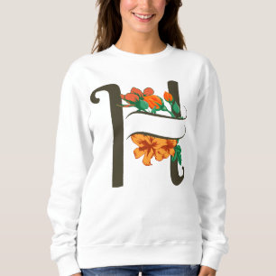 Sweatshirt Monographie florale H lettre majuscule