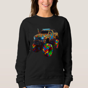 Sweatshirt Monster Truck Puzzle Sensibilisation sur l'autisme