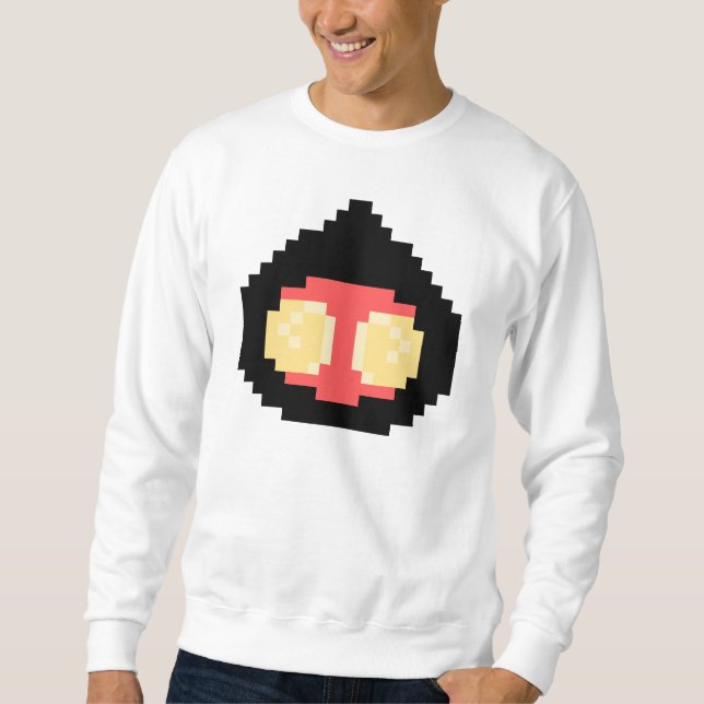 Sweatshirt monstre de flatwoods de pixel (Devant)