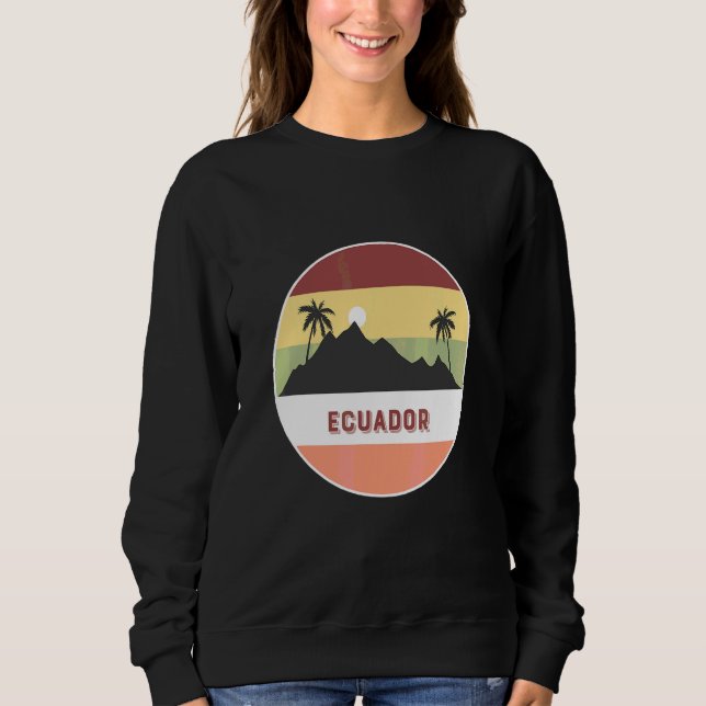 Sweatshirt Montagne et palmiers d'Équateur (Devant)