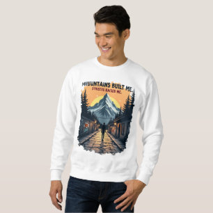 Sweatshirt Montagnes Construites Moi Nature Explorer Vintage