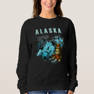 Sweatshirt Montagnes d'Alaska et tenue de vacances de tourism