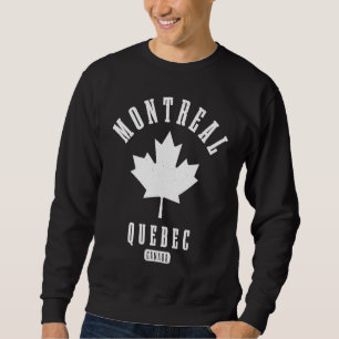 Sweatshirt Montréal Québec Canada Drapeau Canadien Fierté Vin