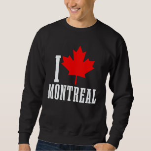 Sweatshirt Montréal Québec Canada Feuille d'érable Drapeau ca
