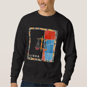 Sweatshirt mosaïque signe du zodiaque Balance - harmonie et é