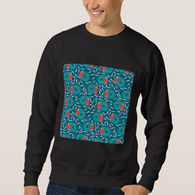 Sweatshirt Motif de poisson long (Devant)
