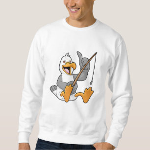 Sweatshirt Mouette à pêche avec bâton de pêche