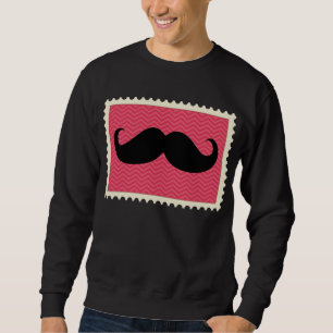 Sweatshirt Moustache noire drôle