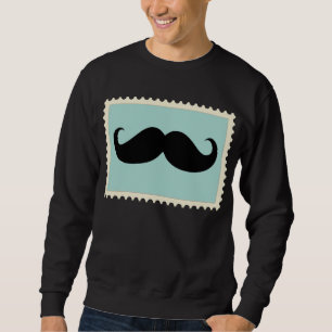 Sweatshirt Moustache noire drôle 2