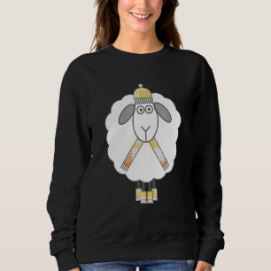 Sweatshirt Mouton d'hiver cosy avec chapeau tartan festif et
