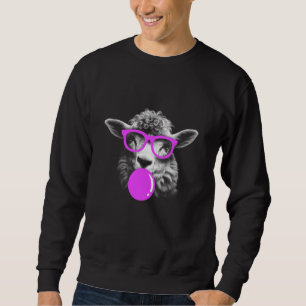 Sweatshirt Mouton Drôle Lunettes de soleil Cheval Gomme Fun c
