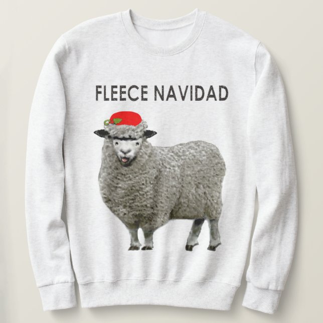 Sweatshirt Mouton hideux de pull de Noël (Design devant)