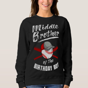 Sweatshirt Moyen Frère De L'Anniversaire Garçon Anniversaire 