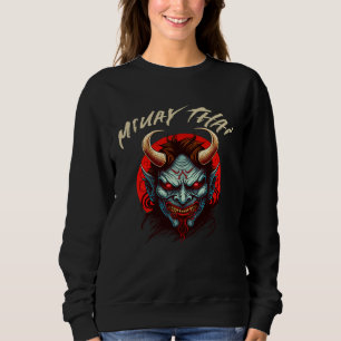 Sweatshirt Muay Thai Oni démon en colère  MMA Boxe thaïlandai
