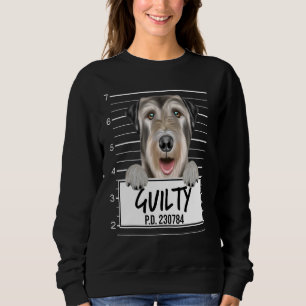 Sweatshirt Mugshot de l'Irish Wolfhound Chien Coupable