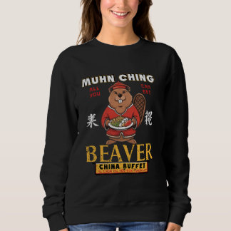 Sweatshirt Muhn Ching Castor Humour Adulte Sale Hommes Femmes